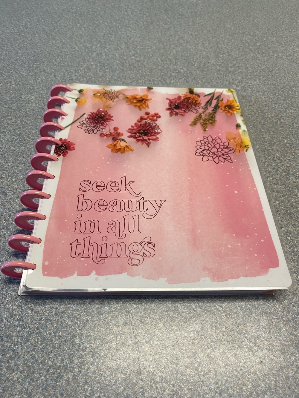 The Happy Planner Floral Disc Bound Planner Never Used 2021-22 Great Quality